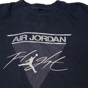 Air Jordan Flight Tshirt XXL Black Embroidered Short Sleeve Tee Basketball